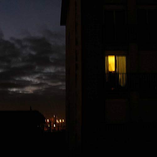 a facade during twilight